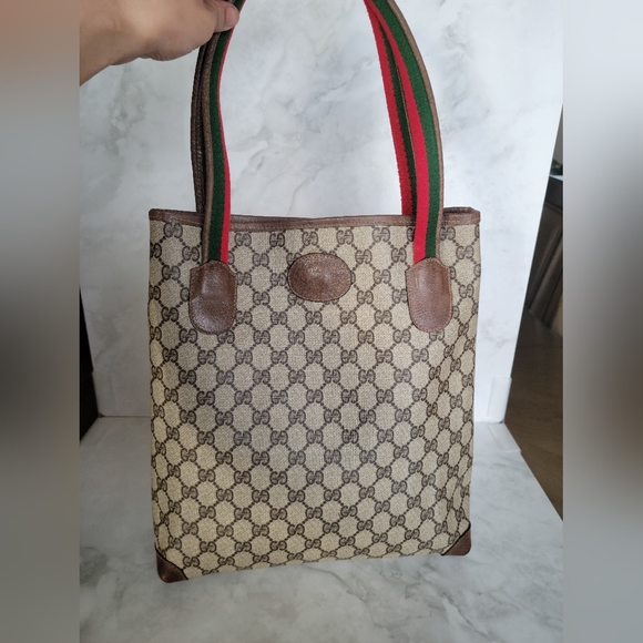 Authentic Gucci vintage GG canvas tote bag 39.02.003 (A25) - Picture 3 of 15